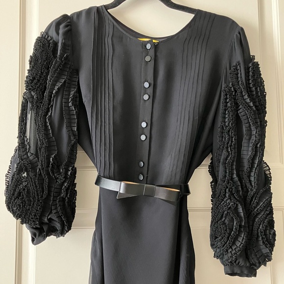 Catherine Malandrino Black Ruffle Dress - Picture 1 of 8